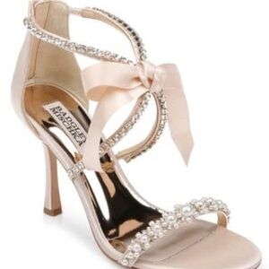 Badgley Mischka Women's Pearl Embellished Heels - Cream